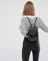 Thumbnail for your product : ASOS Leather Mini Drawstring Backpack