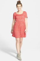 Thumbnail for your product : Billabong 'Bringin' It Back' Floral Print Babydoll Dress (Juniors)