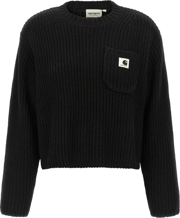 Carhartt Work In Progress Thick-Ribbed Logo-Patch Sweater