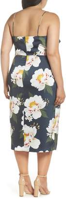 Cooper St Pascala Floral Satin Faux Wrap Dress (Plus Size)