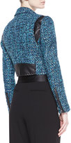 Thumbnail for your product : Badgley Mischka Tweed Cropped Biker Jacket