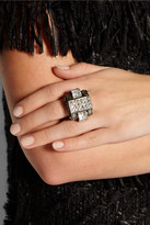 Thumbnail for your product : Lanvin Pewter-plated crystal ring