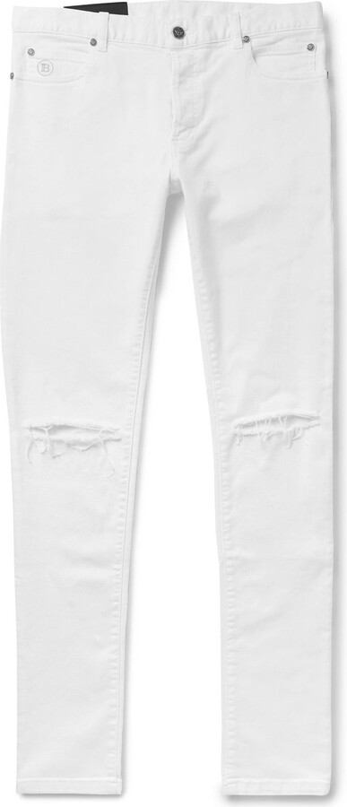 Balmain Men's White Jeans | ShopStyle