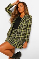 Thumbnail for your product : boohoo Petite Check Oversized Blazer