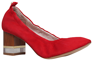 KG by Kurt Geiger Essence Block Heeled Court Shoes, Red