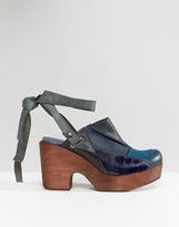 Thumbnail for your product : Free People Into the Patchwork Navy Denim Clog