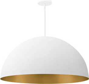 Justice Design Group Elias Dome 6-Light Pendant - with Champagne Gold Interior