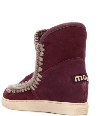 Mou knitted detail eskimo boots
