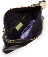 Thumbnail for your product : Deux Lux Fold-Over Spiked Clutch Bag, Black