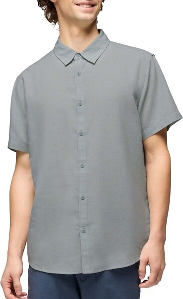 Men's prAna Lindores Button Up Shirt Medium Saltwater