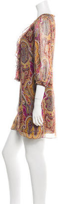 Tibi Silk Paisley Print Dress