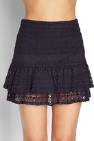 Thumbnail for your product : Forever 21 Ruffled Crochet Mini Skirt