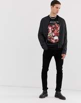 Thumbnail for your product : ASOS Design DESIGN t-shirt with floral print and embroidery slogan