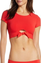 Thumbnail for your product : Robin Piccone Ava Knot Front Tee Bikini Top