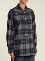 Thumbnail for your product : See by Chloe Checked Flannel Shirt - Womens - Navy Multi