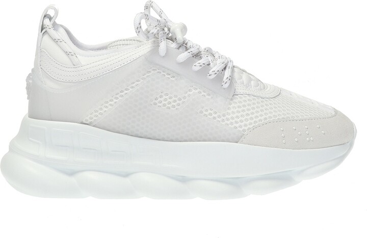 Versace White Chain Reaction Sneakers - ShopStyle
