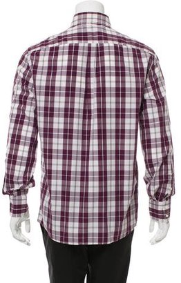 Brunello Cucinelli Plaid Button-Up Shirt
