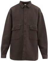Thumbnail for your product : Raey Oversized Textured Cotton-blend Shirt - Brown