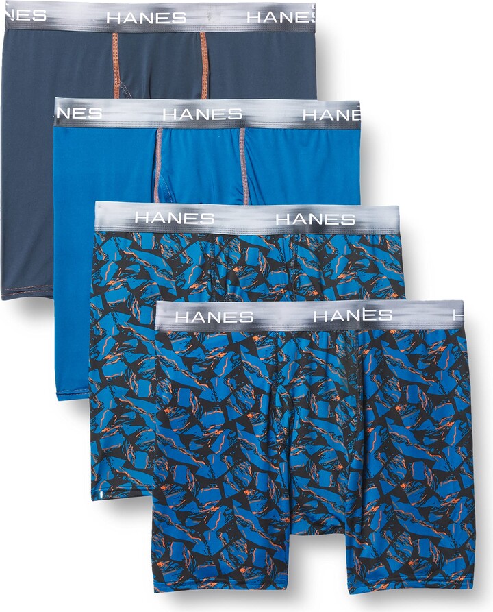 Hanes Men's Ultimate Sport X-Temp Performance Boxer Brief 4-Pack