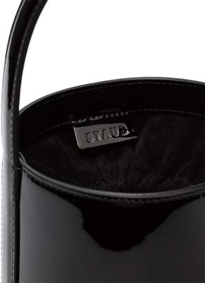 Staud black Bisset patent leather bucket bag