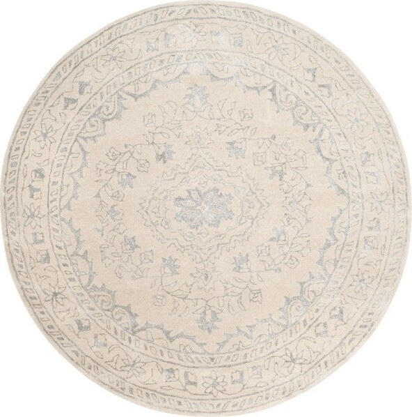 Safavieh GlamourGLM533HandTuftedAreaRug-LightGrey-6'Round