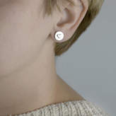 Thumbnail for your product : Tales From The Earth Heart Stud Earrings On Sterling Silver Disc