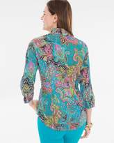 Thumbnail for your product : Chico's Cino For Multi-Colored Paisley Crinkle Shirt