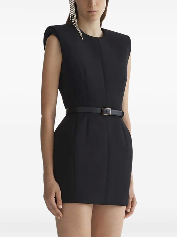 Thierry Mugler Padded Shoulder Mini Dress