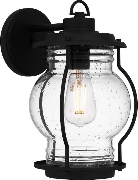 Quoizel Luther1-LightEarthBlackOutdoorWallLantern