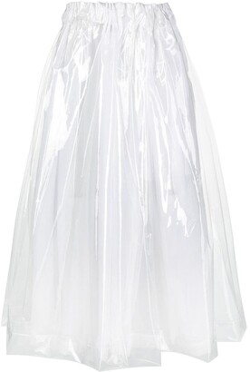 Comme des Garcons PVC-layered A-line skirt