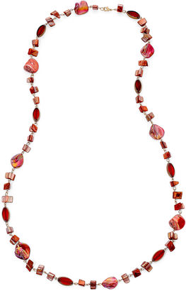 JCPenney MIXIT Mixit Orange Bead Long Necklace