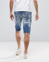 Thumbnail for your product : Diesel Krowshort Distressed Denim Shorts