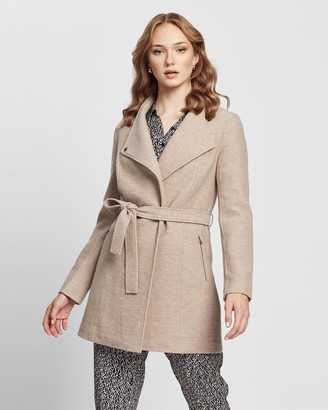 marcs rose felted wool coat