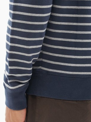 Sunspel Crew-neck Striped Cotton-jersersey Sweatshirt - Navy Multi