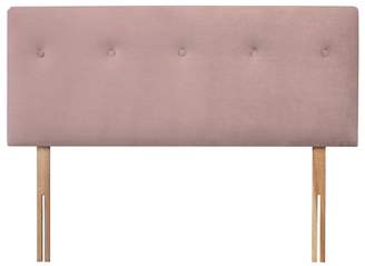 Debenhams Sleepeezee - Light Pink Plush Velvet 'Dot' Headboard