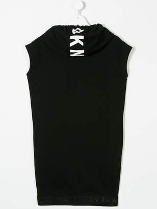 DKNY sleeveless hooded dress