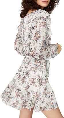 Marissa Webb Floral Ruffle Mini Fit and Flare Dress