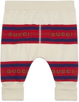 Thumbnail for your product : Gucci Baby striped cotton leggings
