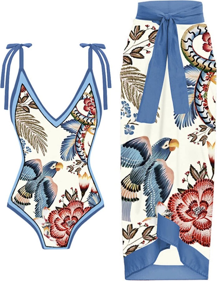 KOUZHAOA Bathing Suits for Small Bust Swimwear with Skirt Bottom Sexy