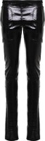 Mid-Rise Skinny Leather Pants 
