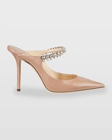 Thumbnail for your product : Jimmy Choo Bing Patent Crystal-Strap High-Heel Pumps