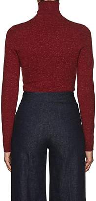 Victoria Beckham Women's Mélange Stretch-Jersey Turtleneck Sweater - Bordeaux