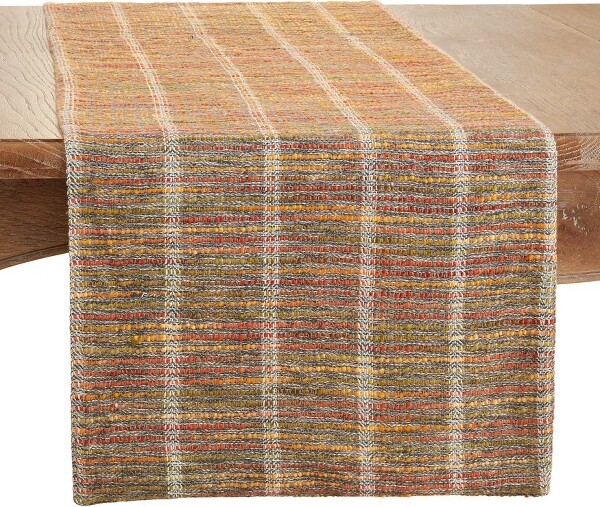 Saro Lifestyle SaroLifestyleTableRunnerWithMulticolorStripedDesignMulticolored16\