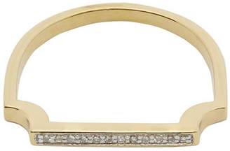 Monica Vinader Gold Vermeil Signature Thin Diamond Ring