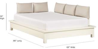 Pottery Barn Teen Stuff-Your-Stuff Platform Bed, Full, Simply White