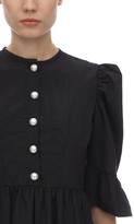 Thumbnail for your product : Batsheva Button Down Ruffled Moiree Midi Dress