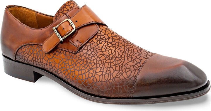 Mezlan Laser Patina Monk Strap Loafer