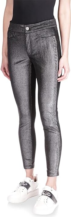 MICHAEL Michael Kors Stud Foil Velvet Leggings (Black/Silver) Women's  Casual Pants - ShopStyle
