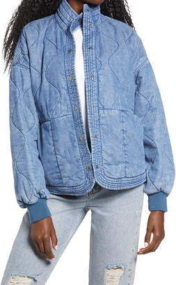 Blank NYC Quilted Denim Puffer Jacket - ShopStyle