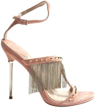 Brian Atwood Pink Suede Sandals